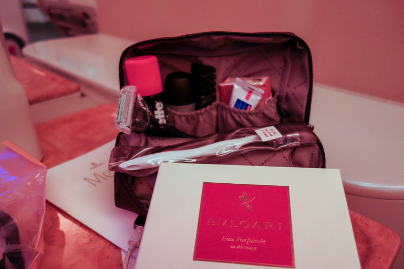 London / Germany / Austria - Work & Holiday - May and June 2016 - Pretty good amenity kit, I used the toothbrush and hair brush and of course the bvlgari body spray. No pyjamas on Emirates though! I saw some seasoned