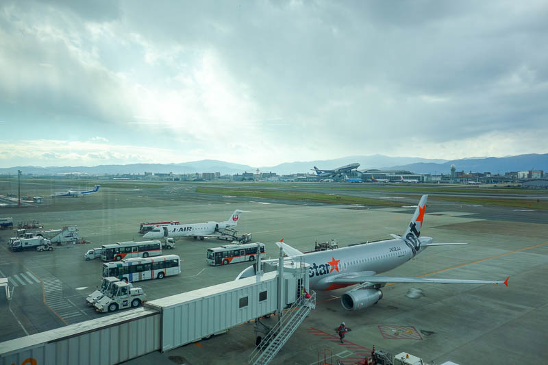 Japan 2015 - Tokyo - Nagoya - Hiroshima - Shimonoseki - Fukuoka - All the terminals in Fukuoka had excellent viewing areas, indoors and out. I spent some time watching the planes land because its a very unusual appro