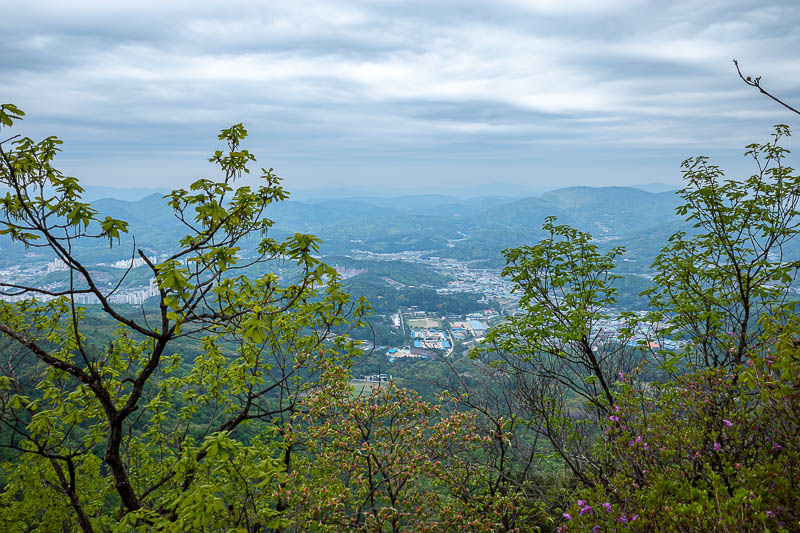 Korea-Seoul-Hiking-Cheolmasan - The only other view possible from the summit area.