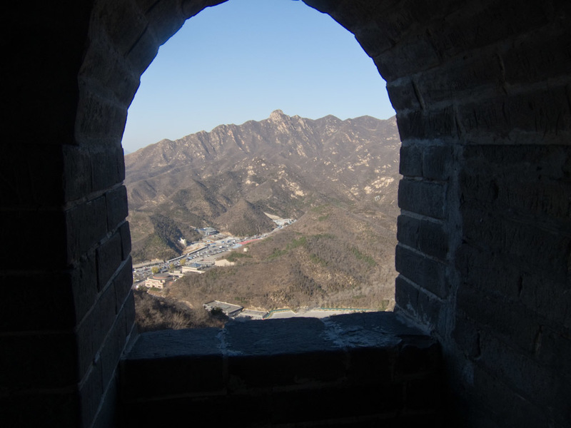 China-Badaling-Great Wall - The great wall village of Badaling below.