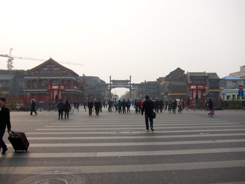 China-Beijing-Train-Museum-Qianmen - The entrance to Qiananmen street restored shopping district.