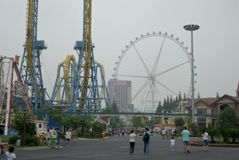 China-Shanghai-Museum-Amusement Park - Nearby, an amusement park, out here in the suburbs. Not my kind of thing but I havent been on a holiday yet where I dont go on a ferris wheel. Heres m