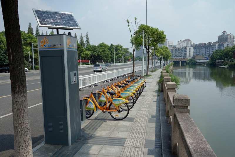 China-Wuxi-Daytrip-Train - China, leading the way. Even B grade cities have free bikes to rent, using solar power for you to register on the touch screens to borrow one. By the 