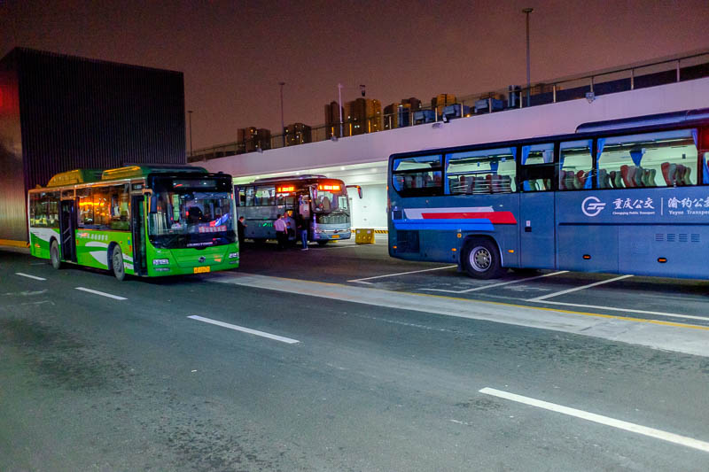 The great loop of China - April 2018 - Here is the temporary bus departure area at Chongqing west station. The bus staff kept asking me if I was taking the bus because I had lost my money. 