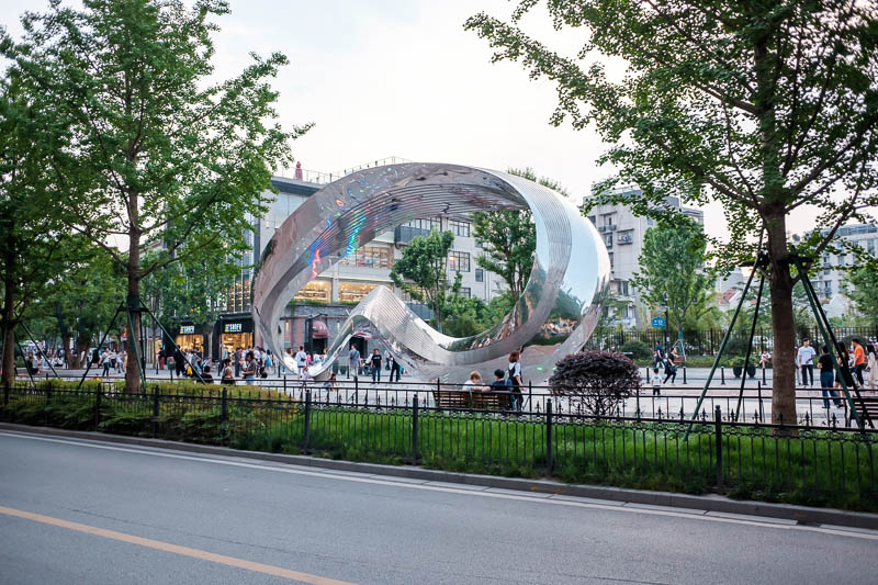 The great loop of China - April 2018 - Here is a random art sculpture in the fading light.