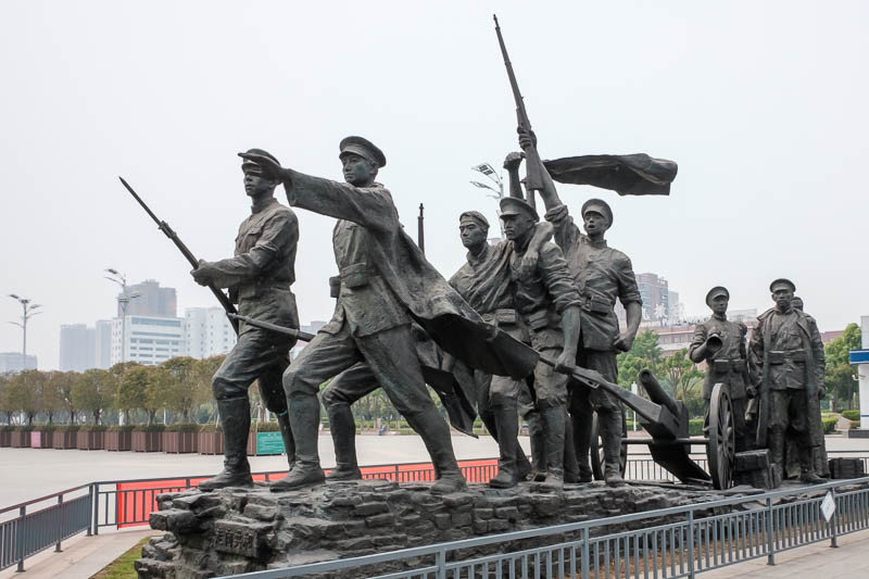 The great loop of China - April 2018 - There are many statues celebrating the fall of the last emperor - Puyi. His wikipedia article makes for interesting reading, a tale of eunuchs, a sadi