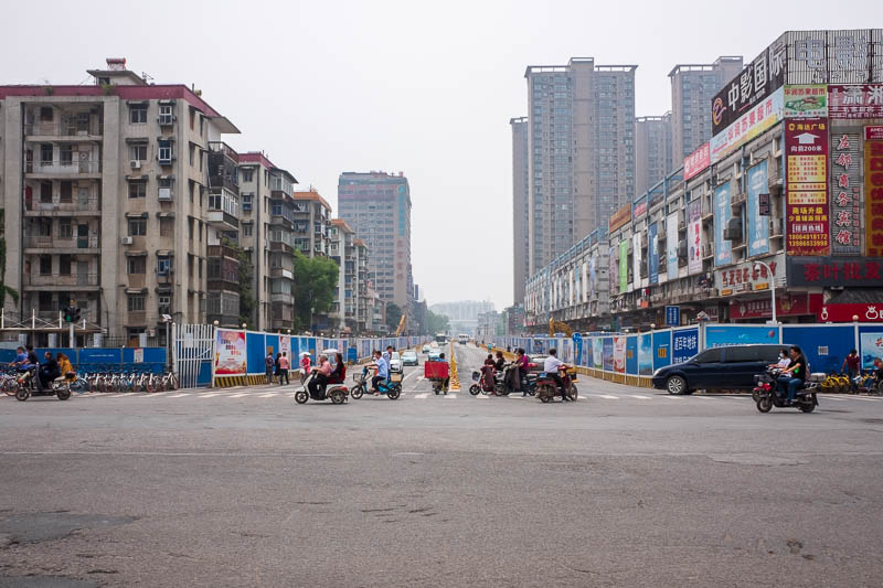 The great loop of China - April 2018 - Last photo, a crappy looking part of Wuhan, another exciting trip to find the subway station through construction sites. Now I will do my washing!