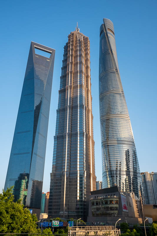 China-Shanghai-Sunshine-Architecture - Here we have all 3 together, the one on the right is substantially taller, despite appearances in this photo.