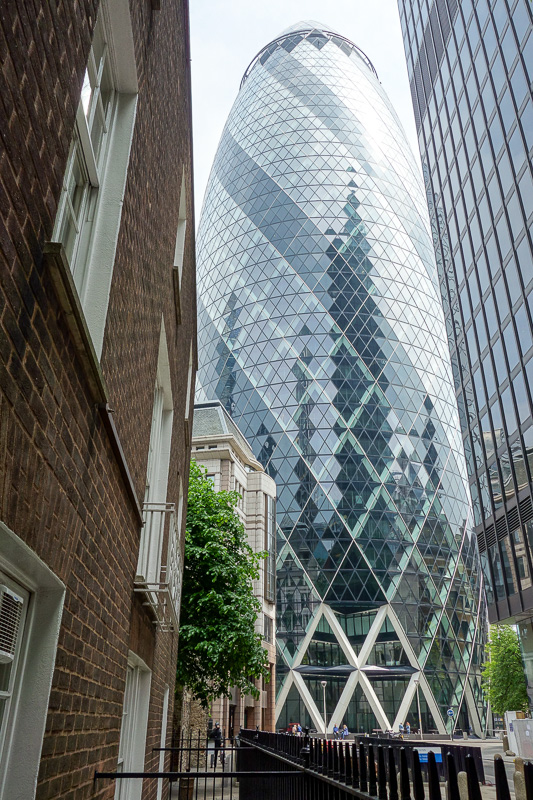 London / Germany / Austria - Work & Holiday - May and June 2016 - I passed by the gherkin.