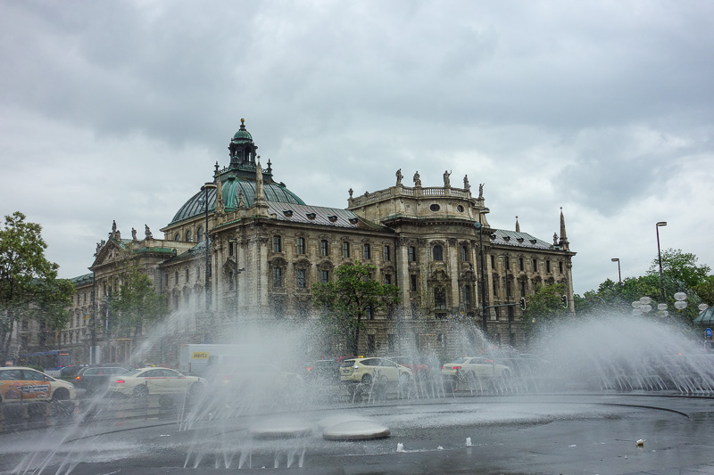 Germany-Munich-Rain - I was the only idiot standing in the rain taking a photo of a fountain.