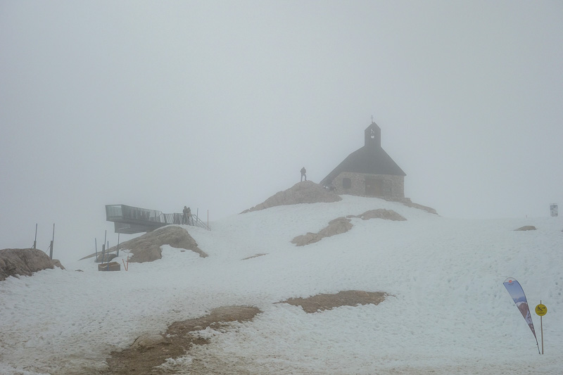 Germany-Garmisch Partenkirchen-Hiking-Zugspitze-Snow - Someones built a church even.
