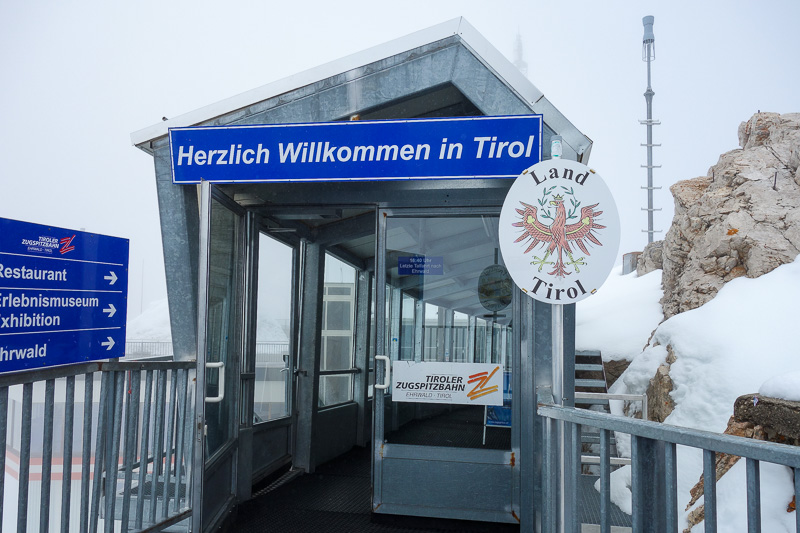 Germany-Garmisch Partenkirchen-Hiking-Zugspitze-Snow - And then I climbed up some metal steps to the huge tourist centre on the summit. I technically crossed the border to Austria.