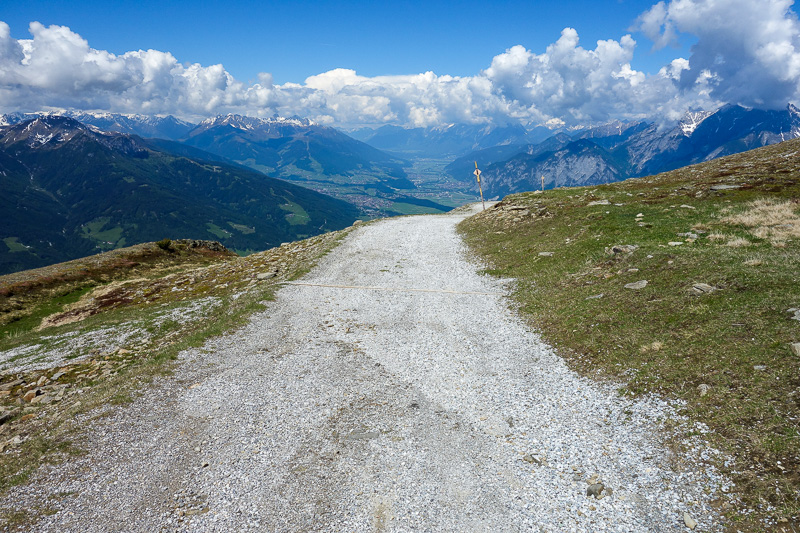 London / Germany / Austria - Work & Holiday - May and June 2016 - This is the road down, doesnt look so bad now. The cyclists coming up looked to be in great pain. I ran most of the way down.