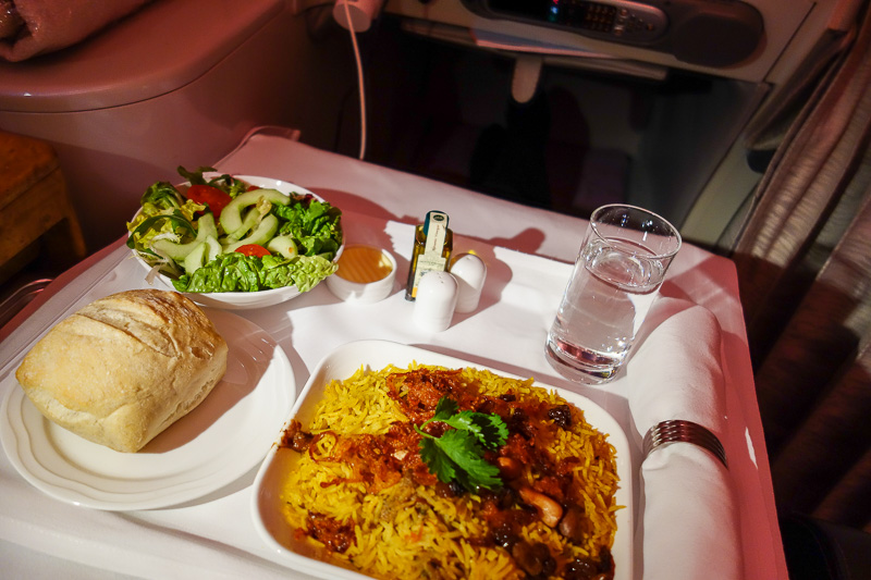 Germany-Munich-Dubai-Emirates-Airbus A380 - My biriyani dinner.