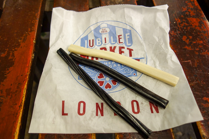 London / Germany / Austria - Work & Holiday - May and June 2016 - I bought some licorice, because I like licorice a lot, except in England its called Liquorice, I think. It was cheap and good to chew on whilst walkin