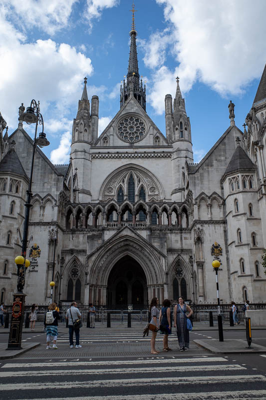 England-London-Tower Bridge - Here are the Royal Law Courts, where members of the Royal family are tried if they break the law.