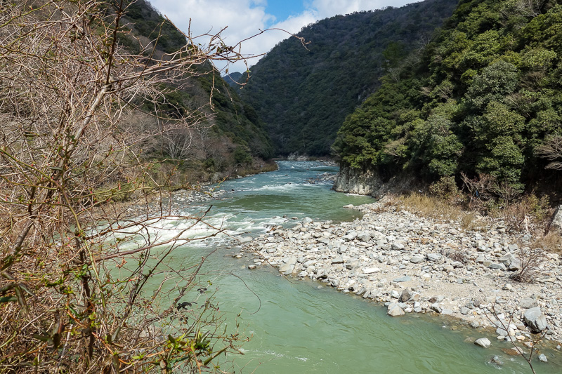 Hong Kong - Japan - Taiwan - March 2014 - The raging river below continues to be impressive. An interesting blue green color.