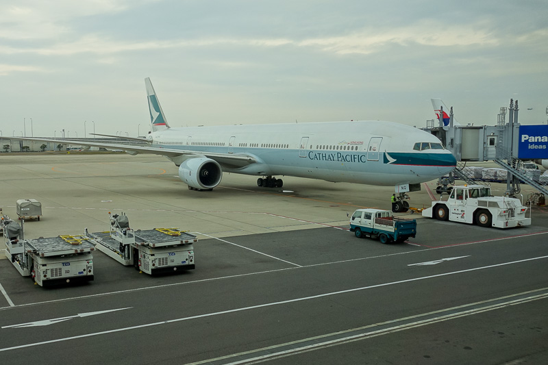 Osaka-Taoyuan-Taichung-Airport-Boeing 777 - Heres my plane. Im scanning for ACARS signals.