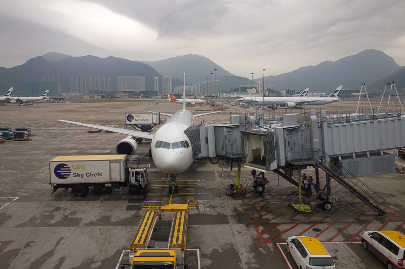 Hong Kong - Japan - Taiwan - March 2014 - Those mountains sure do look enticing. I stood at the window looking at them. The best airport in the world in front of accessible mountains. I briefl