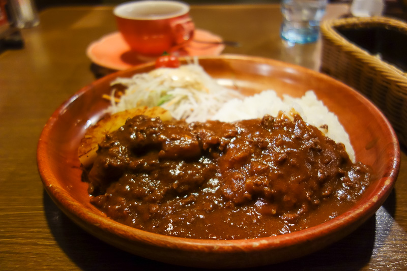 Japan-Kyoto-Snow-Curry - My dinner. I wanted something warm of course. I resisted the obvious simple temptation of coco curry, of which I passed 3. This place appeared to be a
