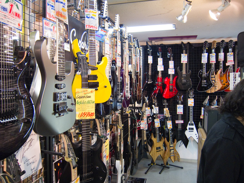Japan and Hong Kong May 2010 - Inside another guitar store...