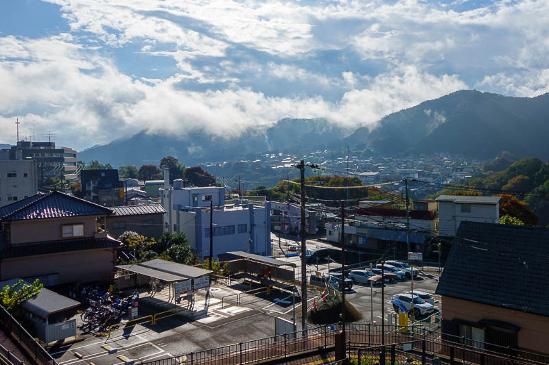 Japan-Tokyo-Hiking-Jinba-Takao - Here is the view from Fujino station. I was surprised when I woke up that a rain storm was clearing, that was not forecast. Anyway by the time I got o