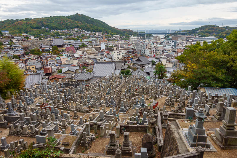 Japan-Castle-Shrine-Onomichi-Fukuyama - I think there are roughly 5000 grave stones for each inhabitant of this town. Seriously, everywhere was a graveyard. Ship building is a dangerous busi