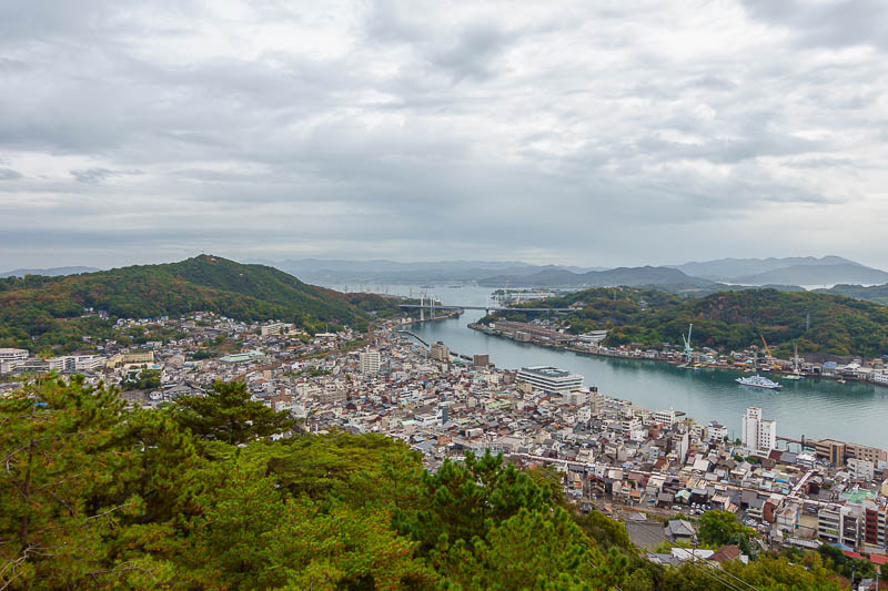 Japan-Castle-Shrine-Onomichi-Fukuyama - And the view in the other direction, towards Okayama I guess.