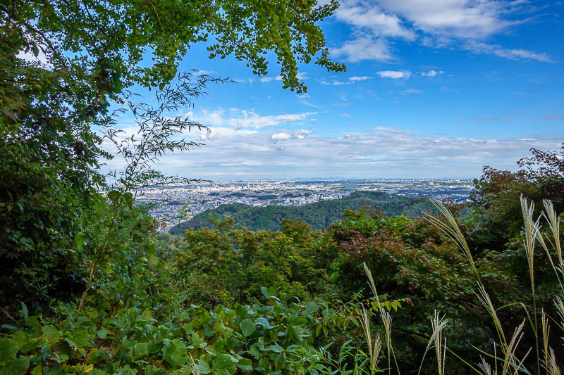 Japan-Tokyo-Hiking-Jinba-Takao - I continued past the cable car station and found this view, and a sign saying alternate path to Takao station. Which is exactly what I was looking for