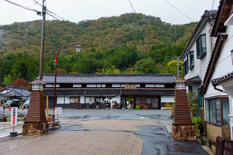 Japan-Osaka-Takeda-Castle - Here is the station at Takeda. Fairly plain, fairly damp.