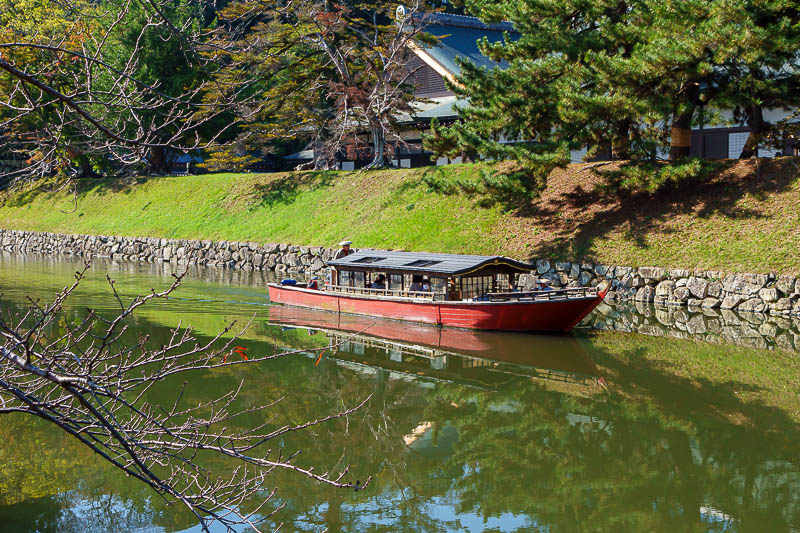 Japan-Hikone-Castle - A castle boat! Patrolling the moat looking for marauders.