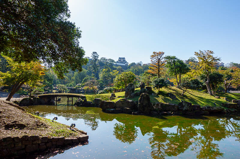 Japan-Hikone-Castle - Genkyuen garden. Note the castle in the background.
