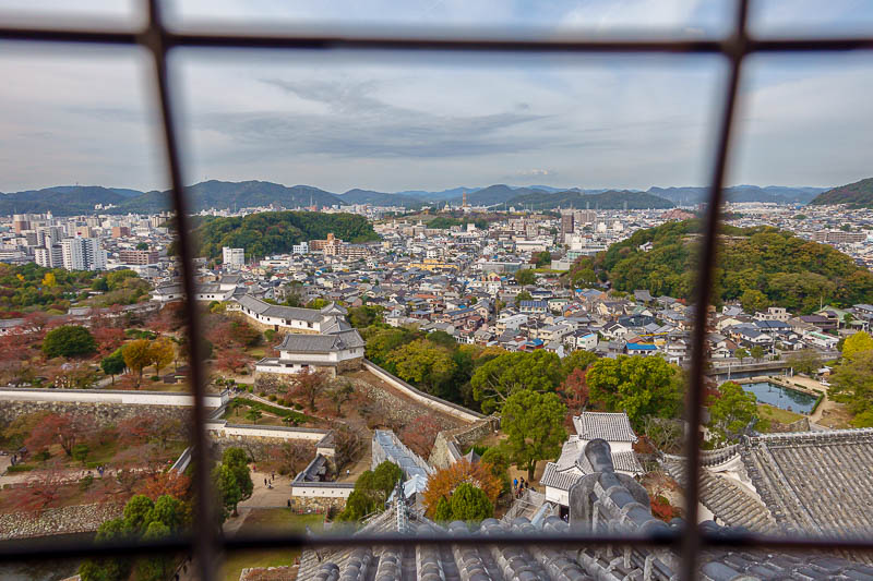 Japan-Himeji-Castle-Shrine - There is chicken wire! But it is not as fine as Hikone. This is turning into a Himeji vs Hikone thing. Himeji has better chicken wire for taking photo