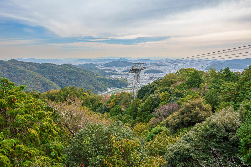 Japan-Himeji-Castle-Shrine - View from deck, nice cloud.