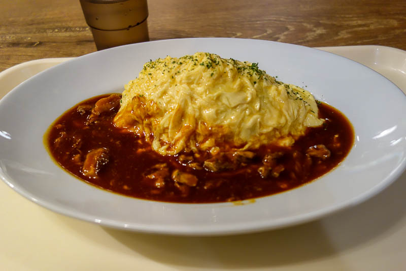Japan-Tokyo-Akihabara-Omurice - But I did have my dinner in the electronics store, and I did get to have my omurice, which was cheap.