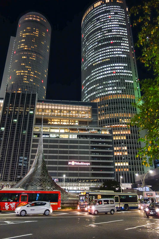 Japan 2015 - Tokyo - Nagoya - Hiroshima - Shimonoseki - Fukuoka - Japans version of the twin towers. Actually quite impressive. Theres another very tall building too, which has double decker lifts like they have in D