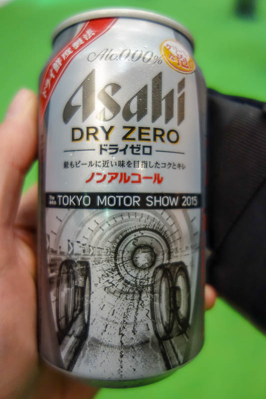 Japan-Tokyo-Odaiba-Motor Show-Ramen - Beer time. Asahi. Except it has 0.000% alcohol. It tastes a lot like my socks do after I have worn them for 5 days straight.