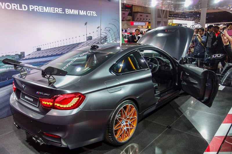 Japan-Tokyo-Odaiba-Motor Show-Ramen - This is the BMW M4 CSL, on show for the first time, no crowds though.