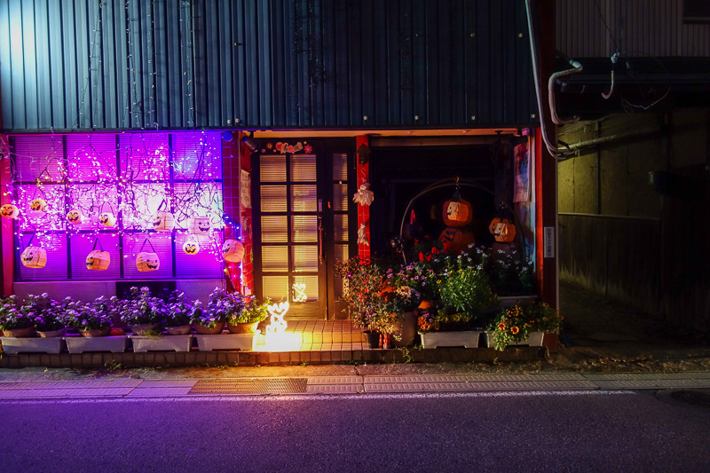 Japan-Nagano-Department Store-Curry - This is someones house, which already has both halloween and christmas lights up.