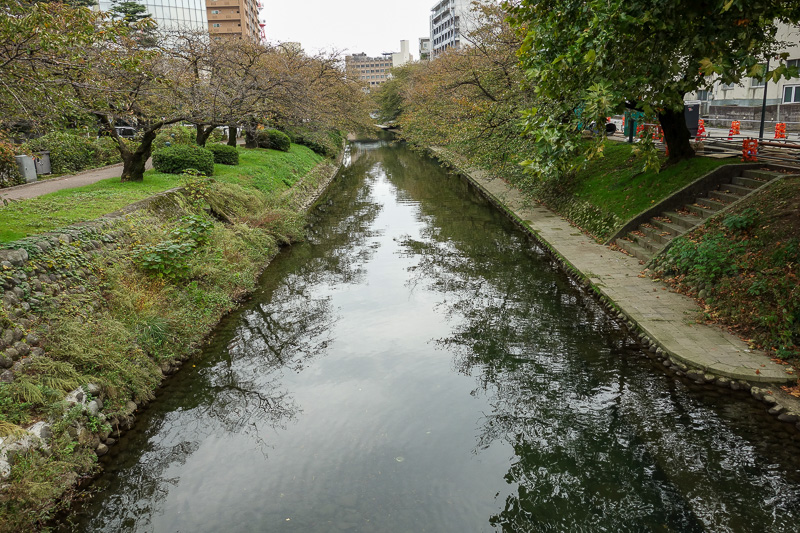 Japan-Nagano-Toyama-Shinkansen - The open sewers here seem to have very clean running water.