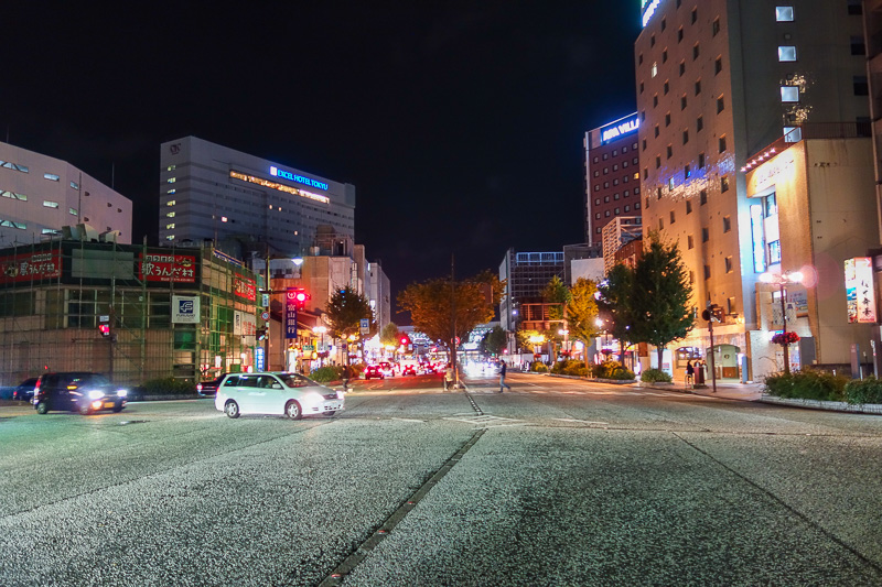 Visiting 9 cities in Japan - Oct and Nov 2016 - One of the main streets. It has tram lines. This picture is weird, it looks like I got down close to the road to take it, but I didnt. Strange. I have