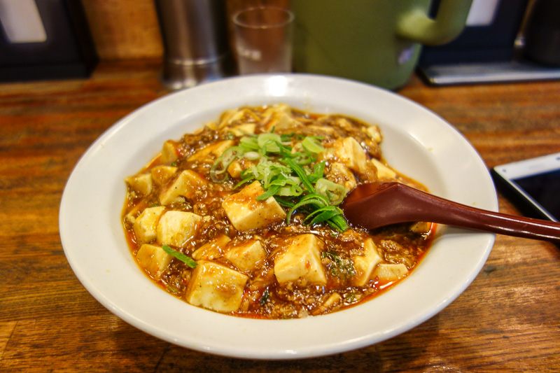 Japan-Kyoto-Shopping Street-Mapo Tofu - Despite not getting octopus and fish flake with noodles calzone, I was very happy with my dinner of Mapo Tofu. Quite authentic (I am qualified to say 