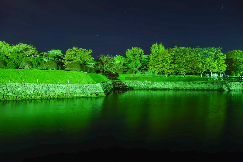 Japan-Hakodate-Food-Ramen-Goryokaku - The fortress. It is dark here, so I used my night vision goggles.