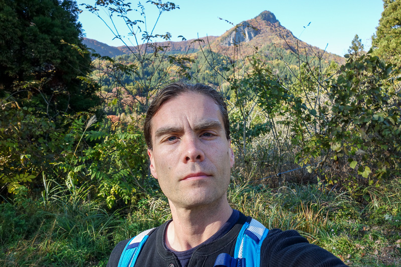 Japan-Sendai-Omoshiroyama-Hiking-Yamadera - Another awkward selfie.