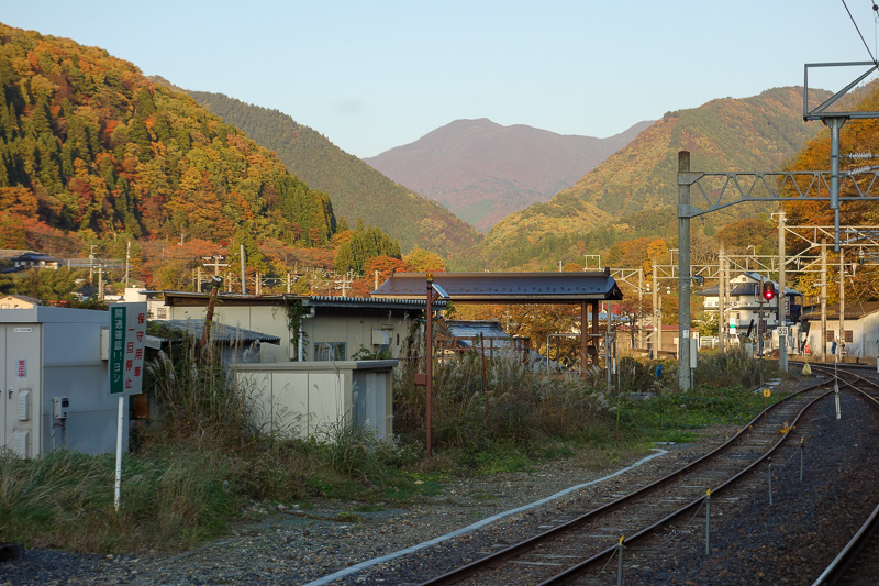 Japan-Sendai-Omoshiroyama-Hiking-Yamadera - And whilst waiting for the train, tomorrows mountain stares at me, mocking my failure. I typed todays update really fast because the train back took s