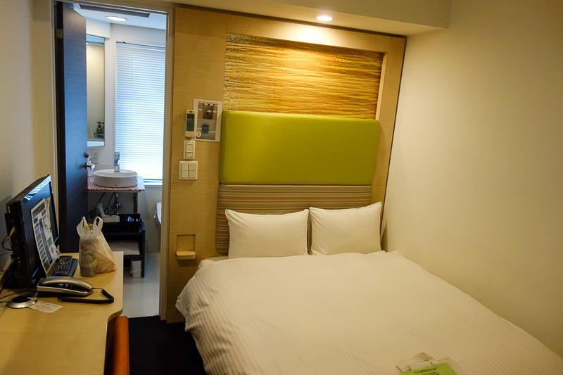 Japan-Sendai-Tokyo-Castle-Shinkansen - And here is my Ueno hotel room. I stayed here before, liked it, so booked it again. Last time I was near death from swine flu.