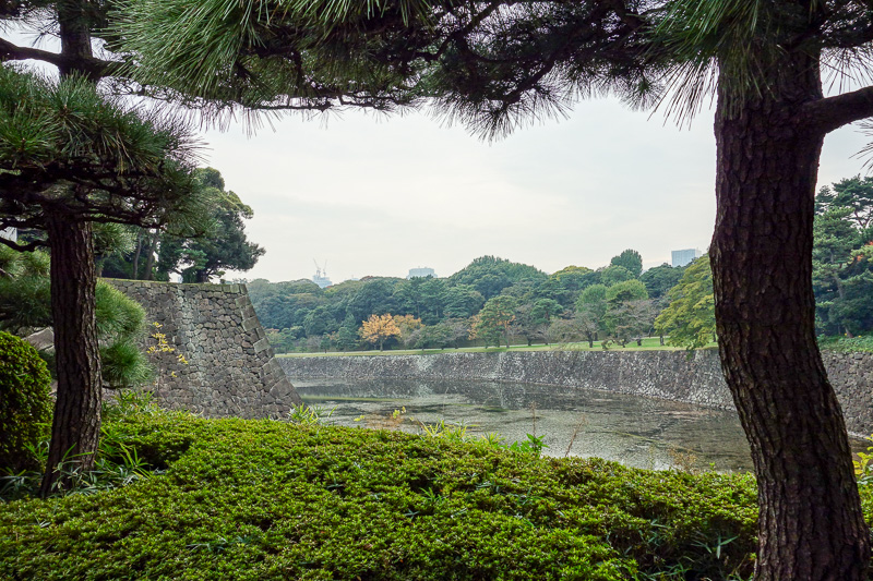 Visiting 9 cities in Japan - Oct and Nov 2016 - Photo of the day....runner up! Palace walls, moat, glay sky.