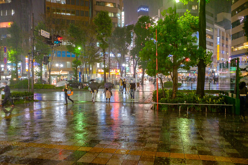 Japan-Tokyo-Ikebukuro-Typhoon-Food-Omurice - Yes, its still raining. Hard.