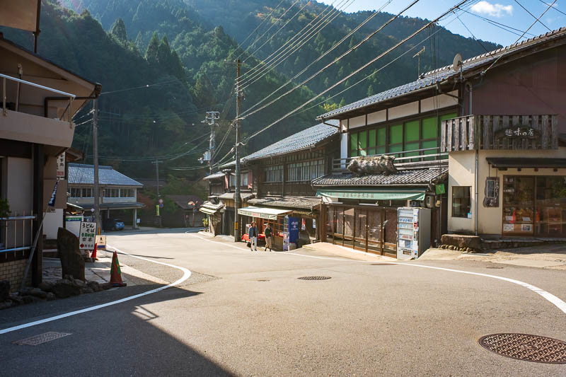 Japan-Kyoto-Kurama-Hiking-Shrine - The streets of Kurama are quite traditional. The light today was absolutely blinding.