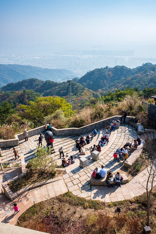 Japan-Kobe-Hiking-Mount Rokko - Some more view, featuring people enjoying the view.